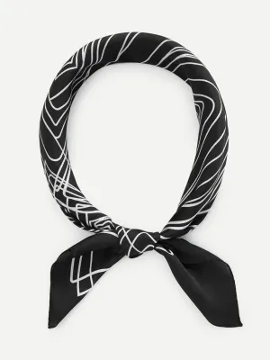 Abstract Line Print Bandana