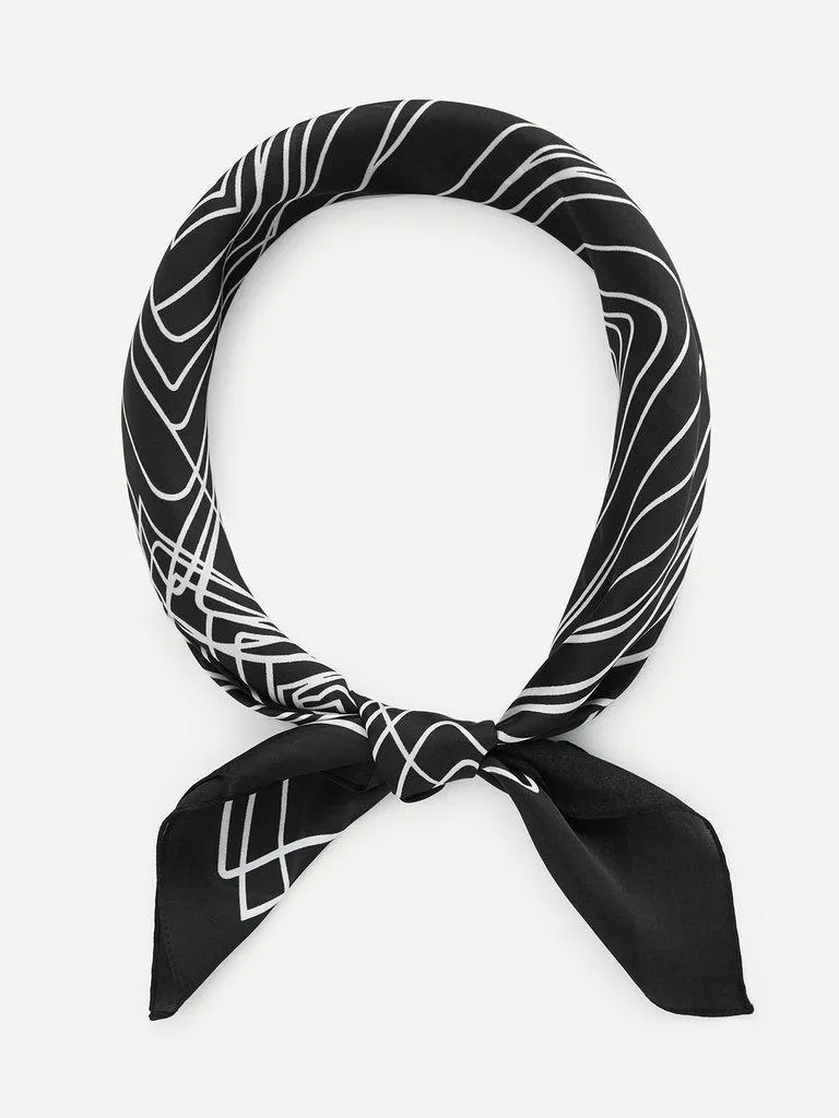 Abstract Line Print Bandana