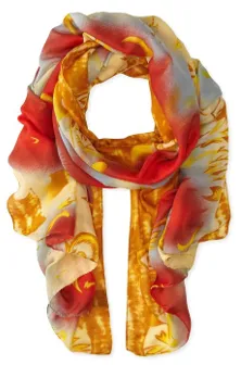 Abstract Print Scarf - Red Combo