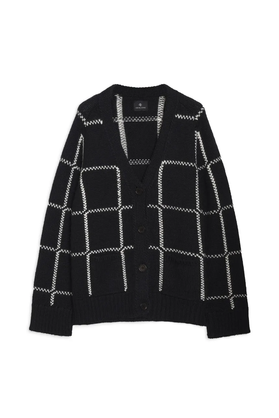 Anine Bing - Kurt Cardigan in Black & White Plaid