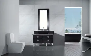 Aquamoon Avatar 47 Modern Bathroom Vanity Set - Black