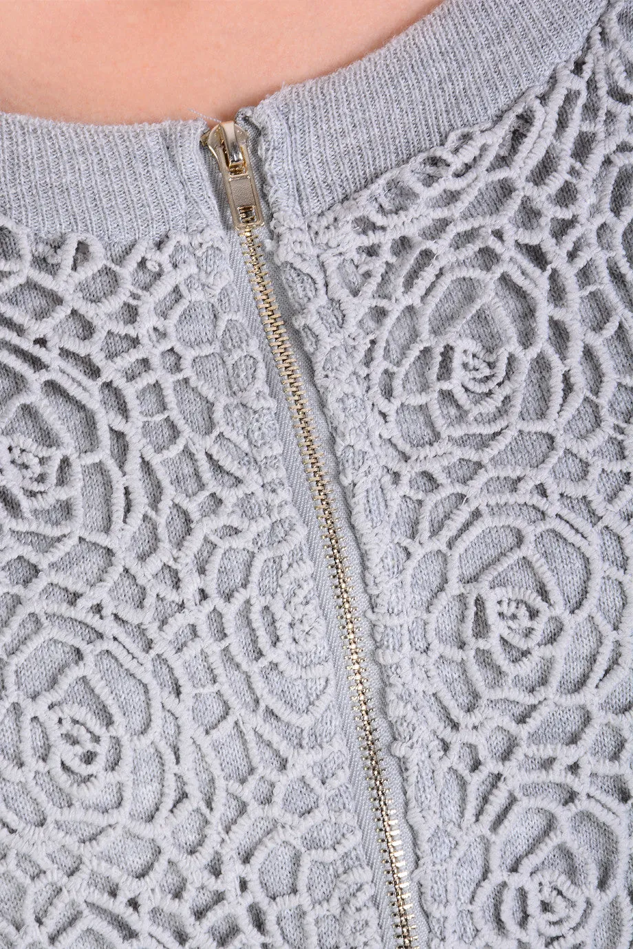 ARIADNA Grey Lace Cardigan