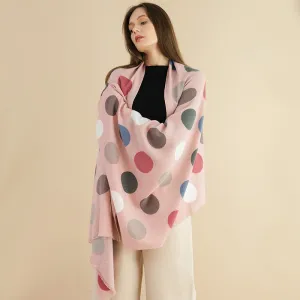 Autumn and winter shawl wool cotton scarf polka dot striped warm scarf women's all-match