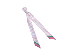 Banderole - Silk Ribbon Scarf - Zig Zag White/Multi