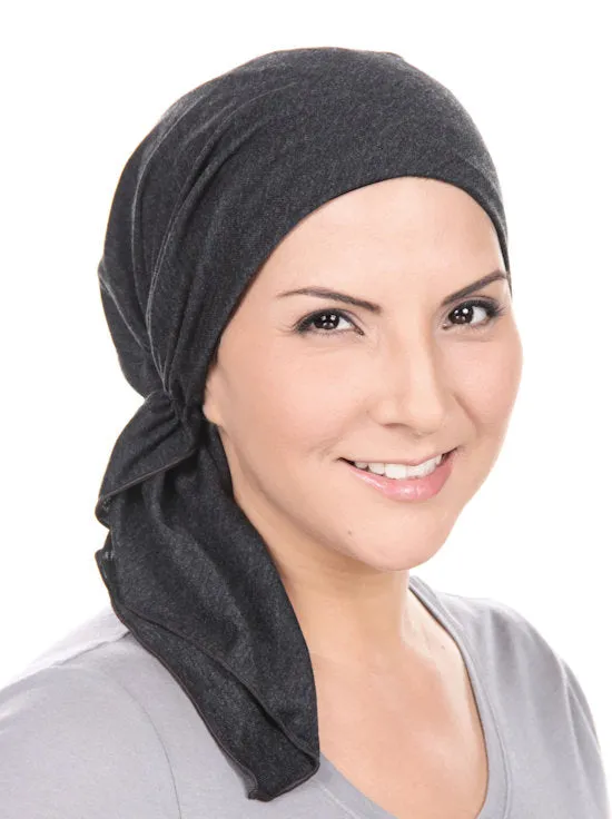 BELLA-681#The Bella Scarf Charcoal Gray