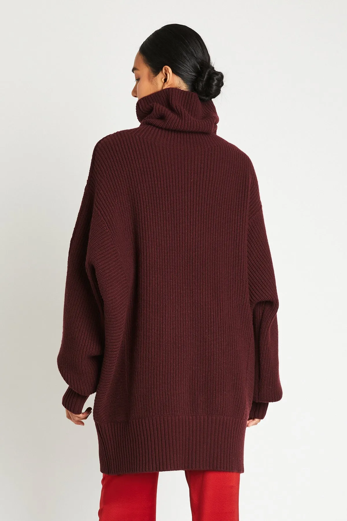   Beryll Clara Oversized Sweater | Burgundy