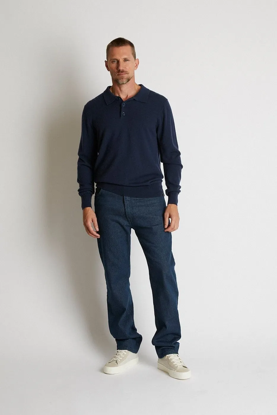   Beryll Max Cashmere Polo Long Sleeve | Russian Navy