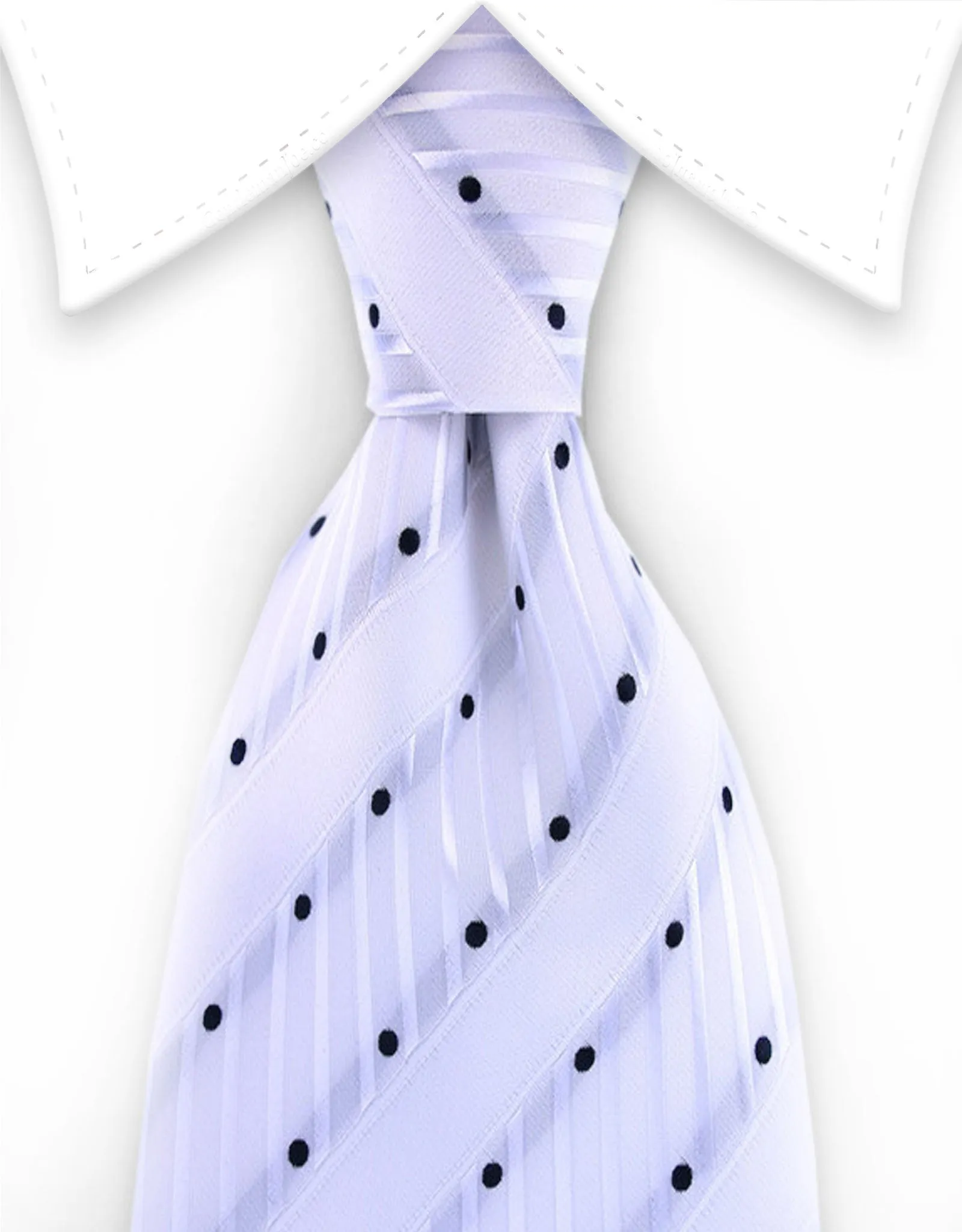 Black Dots on White Necktie