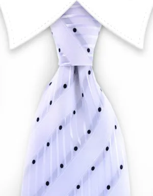 Black Dots on White Necktie