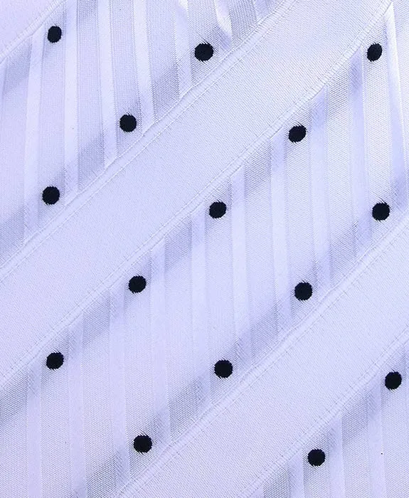 Black Dots on White Necktie