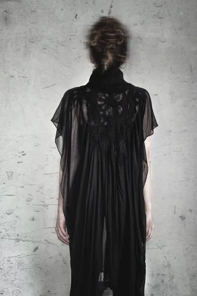 BlckBts Chiffon Lunacy Kaftan Black/White