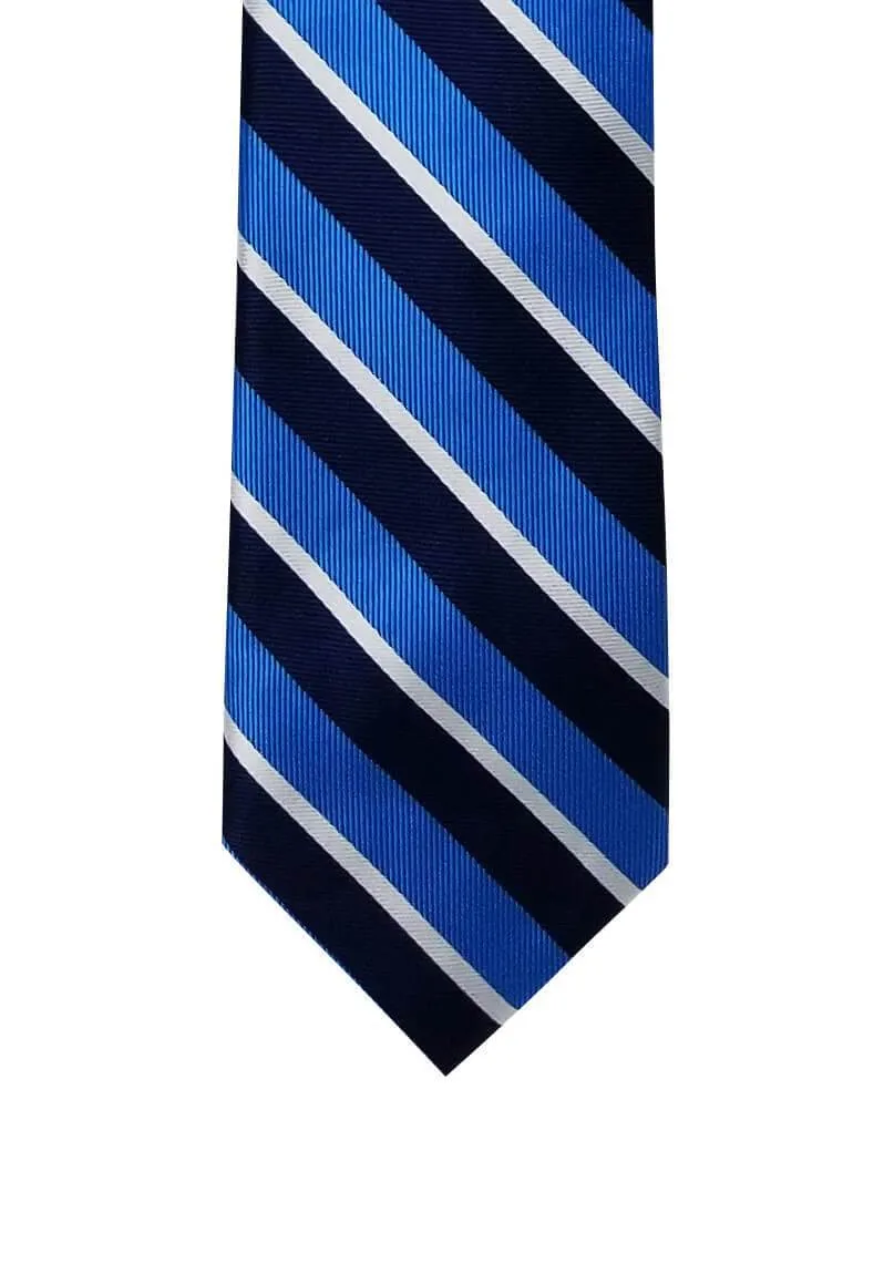 Blue Navy Traditional Striped Tie