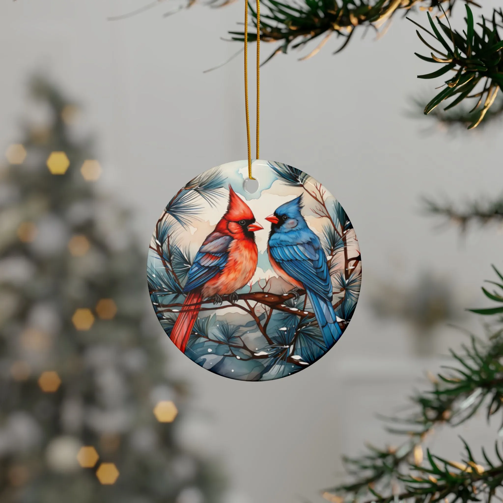 Cardianls Ceramic Ornaments, 2-Side Print