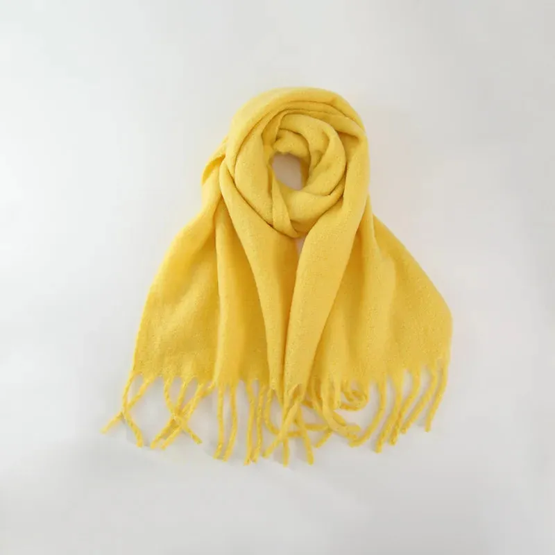 Cashmere Braid Tassel Thick Warm Scarf