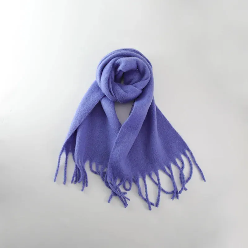 Cashmere Braid Tassel Thick Warm Scarf