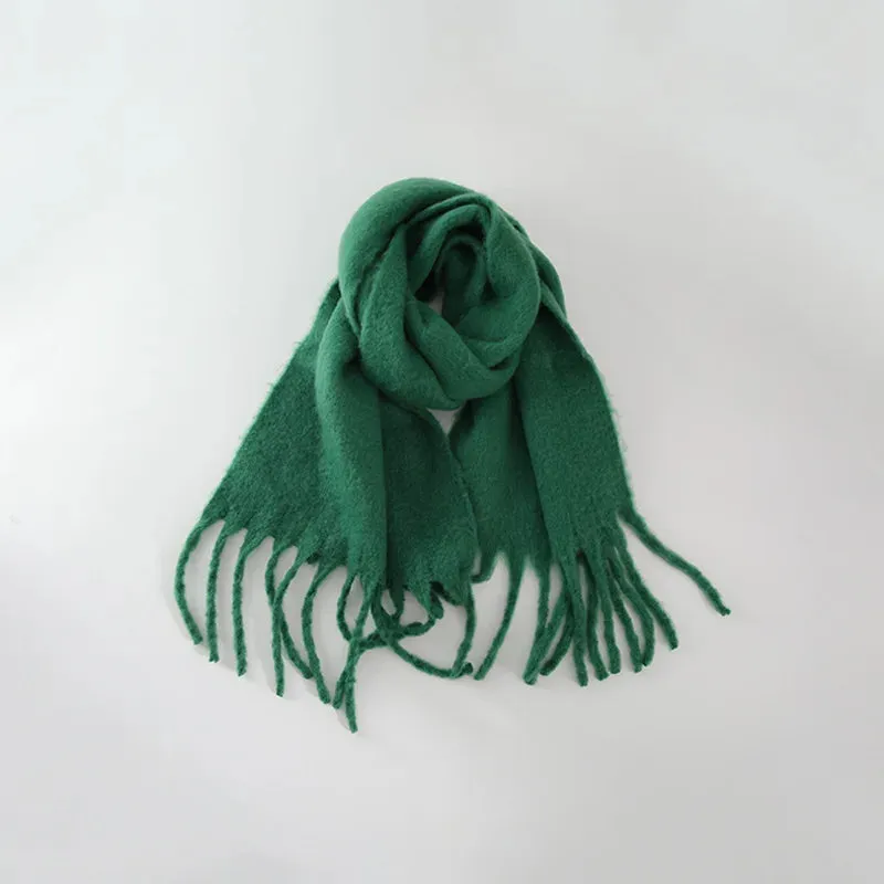 Cashmere Braid Tassel Thick Warm Scarf