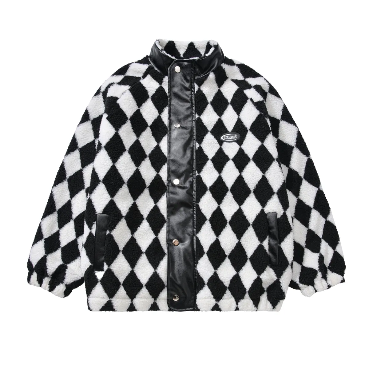 Faire Echo Thick Checkerboard Cotton Coat