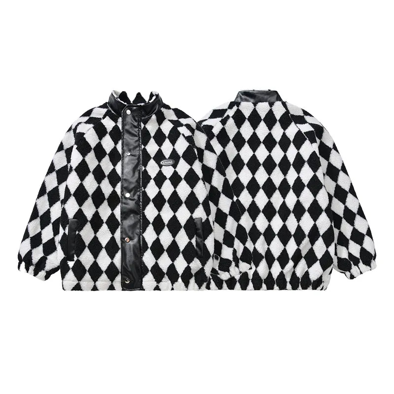 Faire Echo Thick Checkerboard Cotton Coat