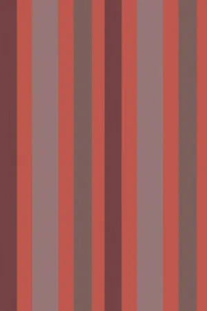 Farrow & Ball Wallpaper Chromatic Stripe BP4203 Red/ Brown/ Grey