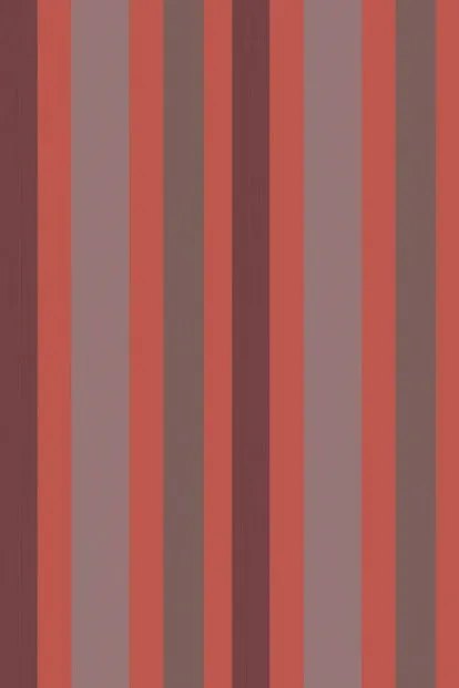 Farrow & Ball Wallpaper Chromatic Stripe BP4203 Red/ Brown/ Grey