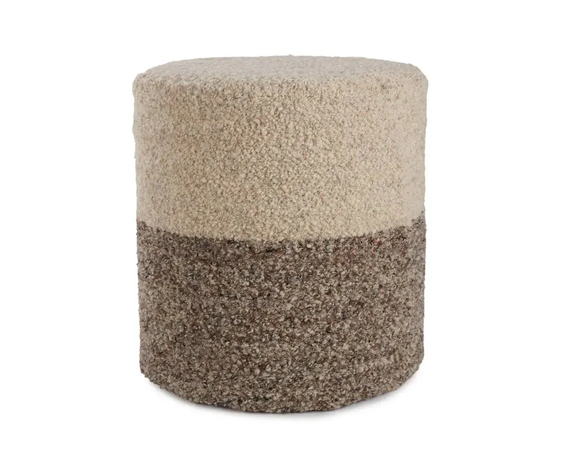 Folke FOL02 Cream/Brown Pouf