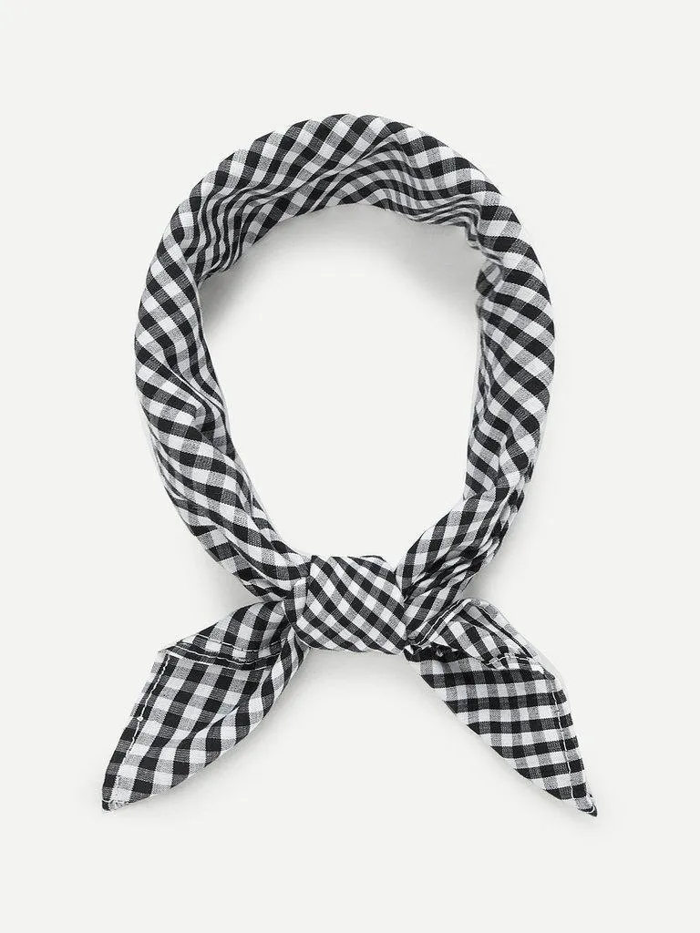 Gingham Pattern Bandana