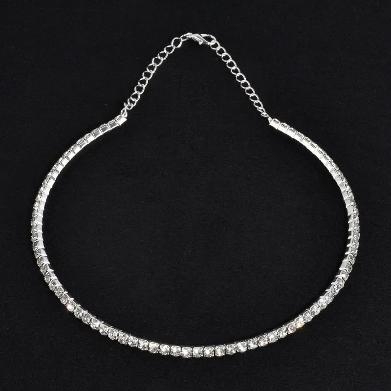 Gusaino Rhinestone Choker