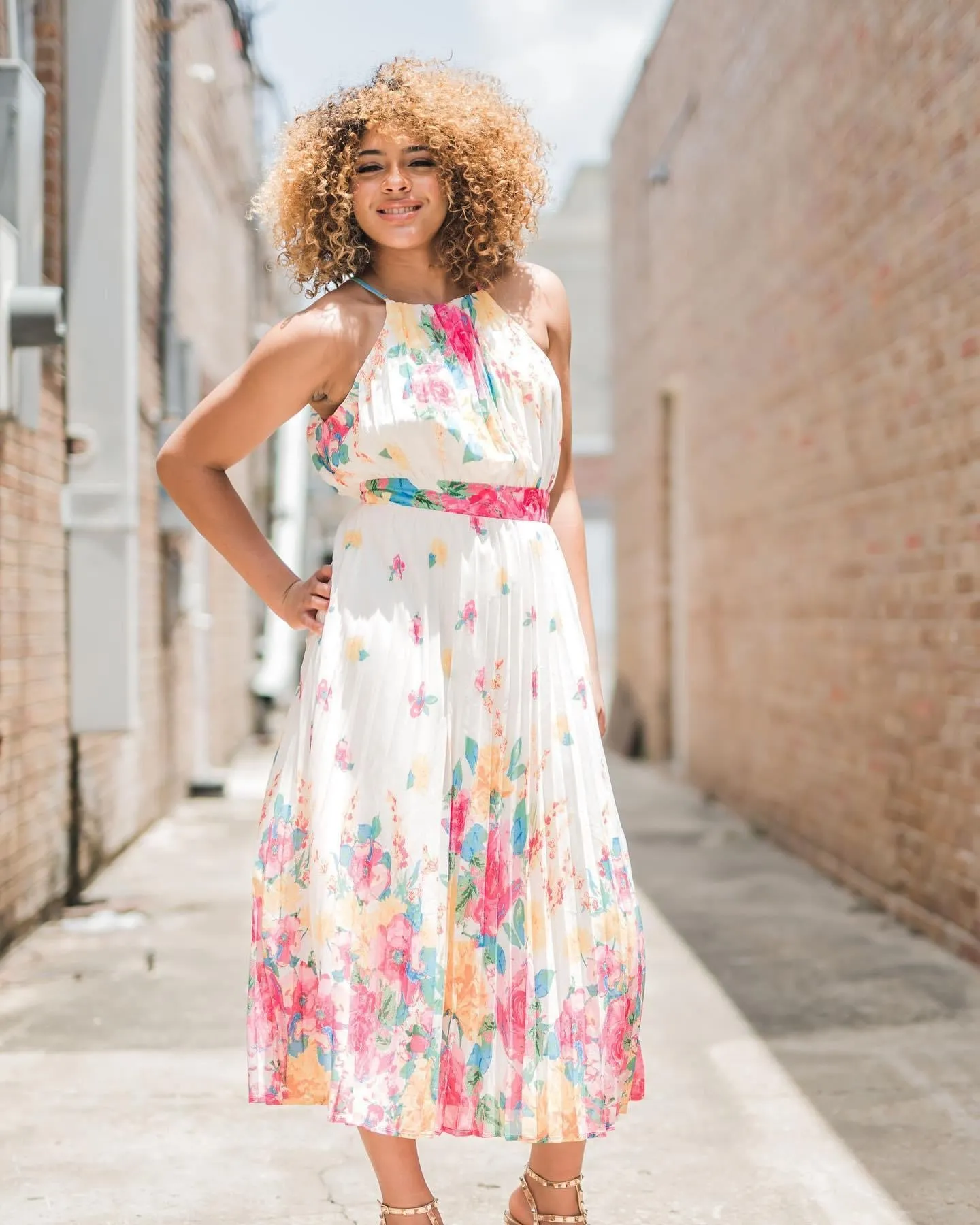 Hadley Printed Floral Midi Dress