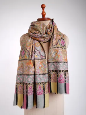 Handpainted Kalamkari Indian Pashmina Shawl