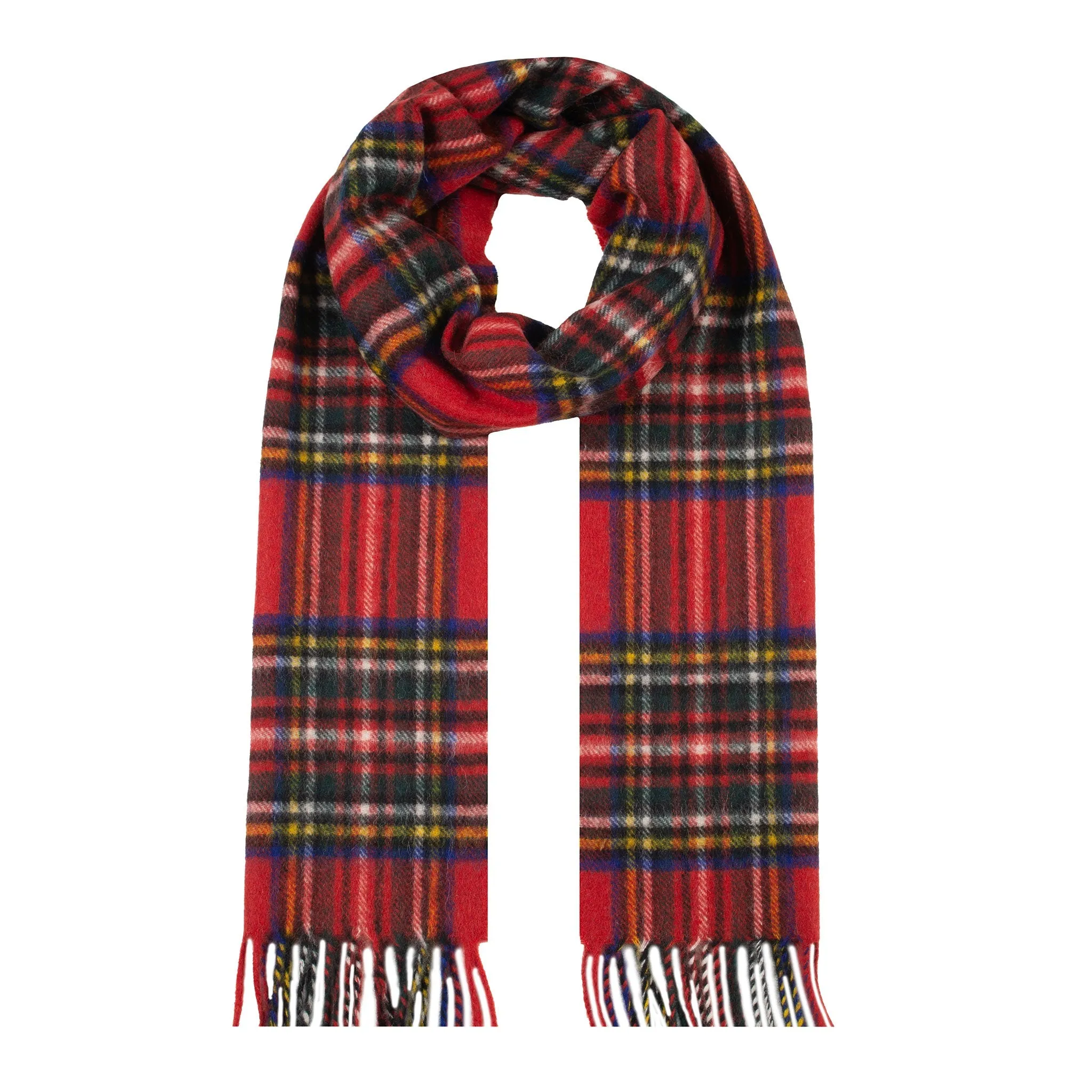 Heritage Tartan Check Cashmere Scarf with Tassels and Gift Box