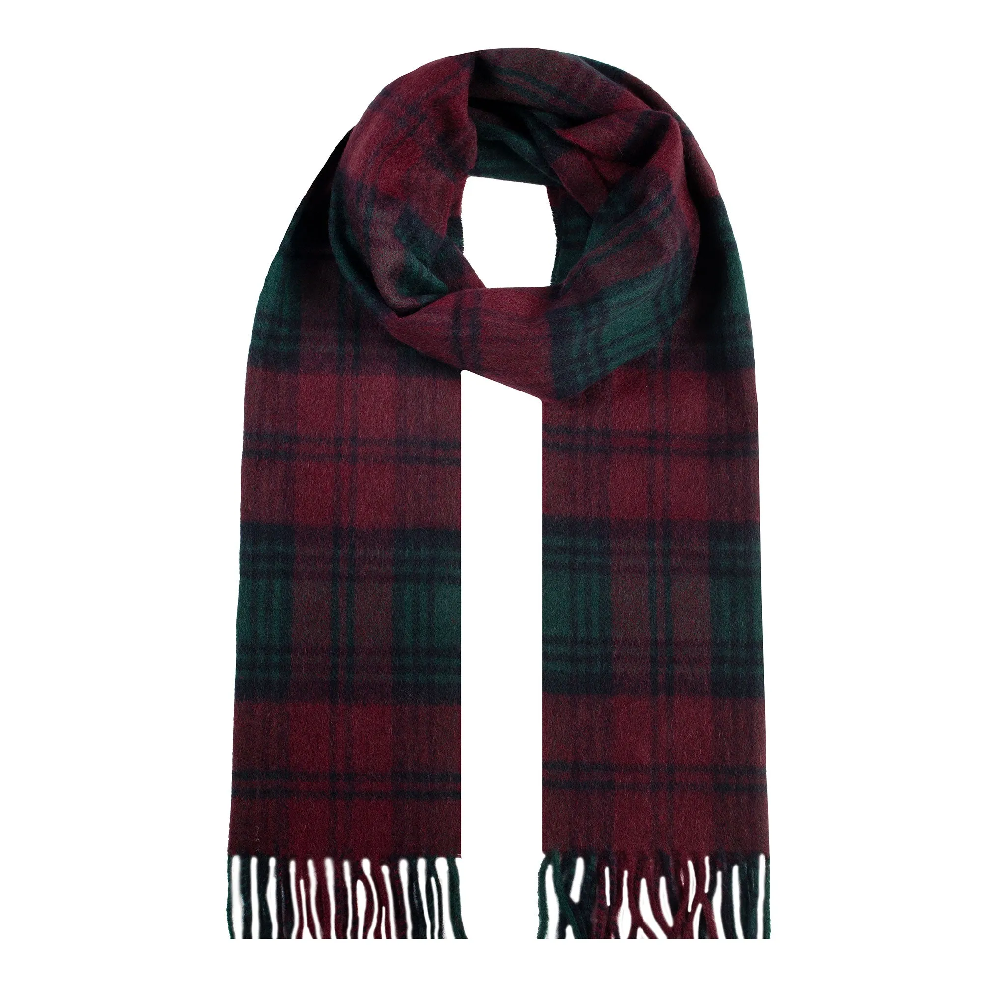 Heritage Tartan Check Cashmere Scarf with Tassels and Gift Box