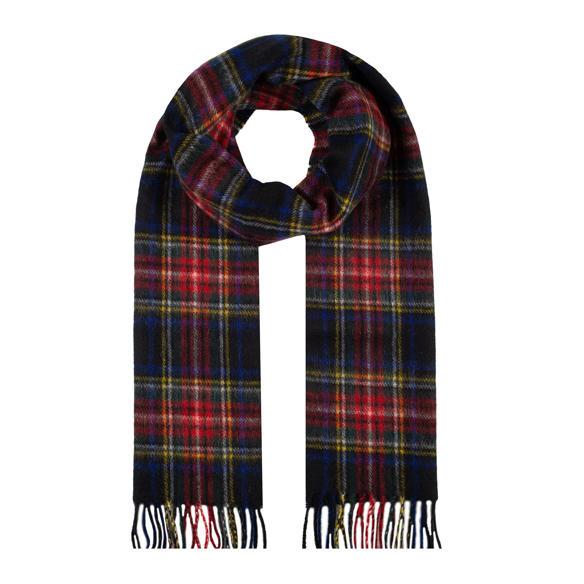 Heritage Tartan Check Cashmere Scarf with Tassels and Gift Box