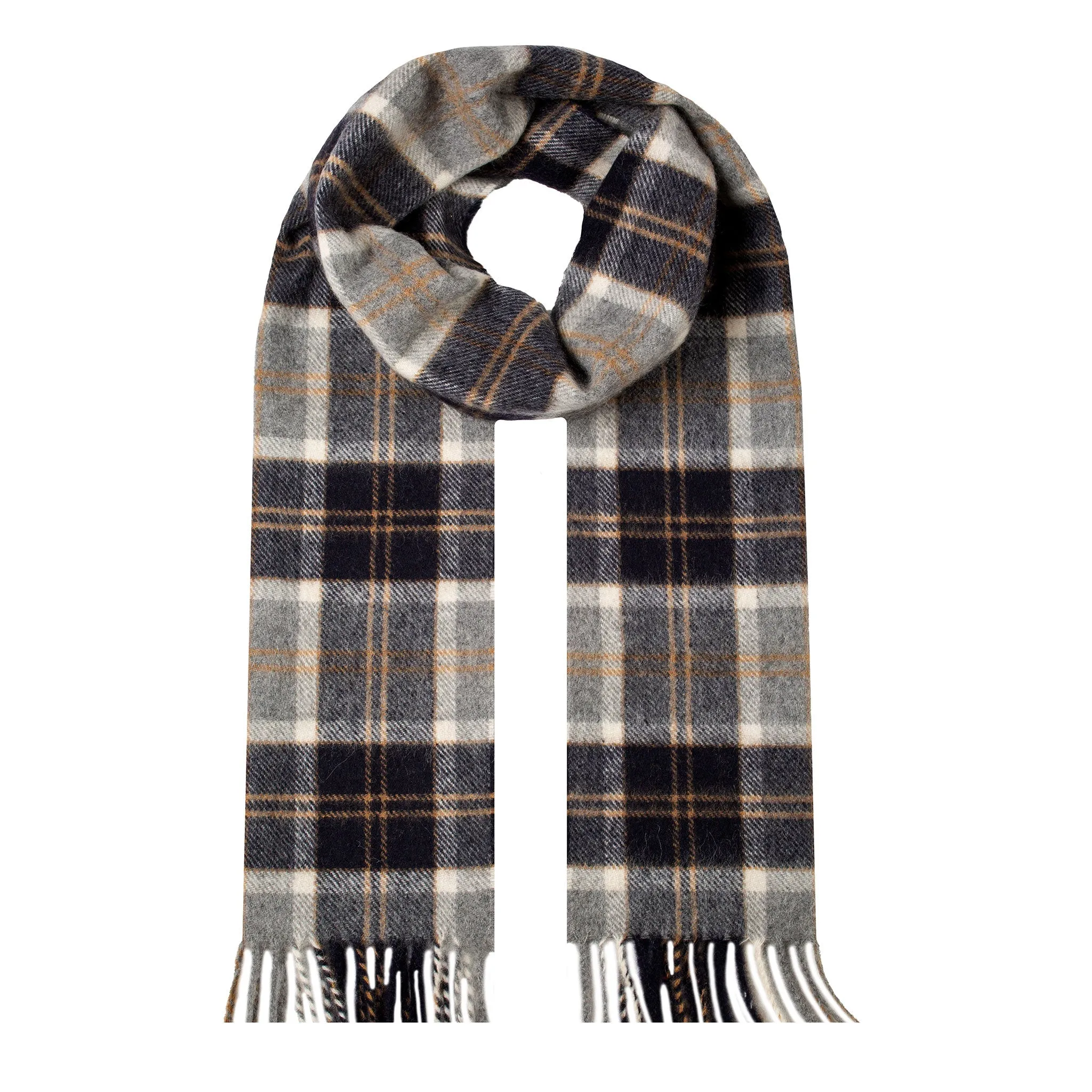 Heritage Tartan Check Cashmere Scarf with Tassels and Gift Box