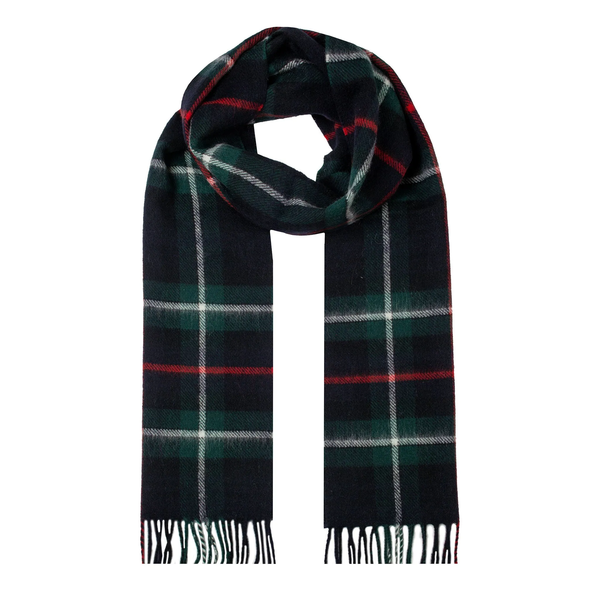 Heritage Tartan Check Cashmere Scarf with Tassels and Gift Box