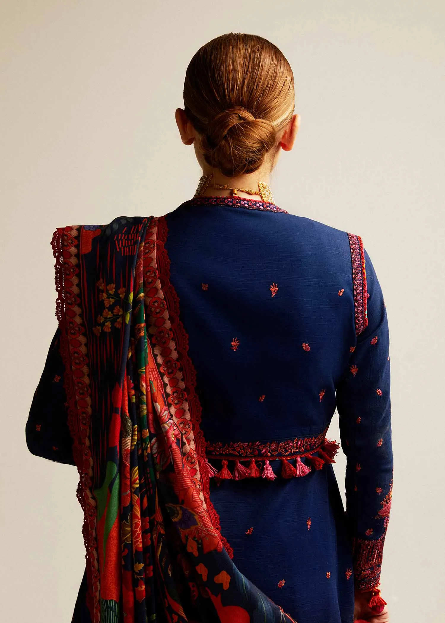 Hussain Rehar Winter Collection with Shawl –  Cerulean