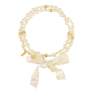 Ivory Pearl Bow Necklace