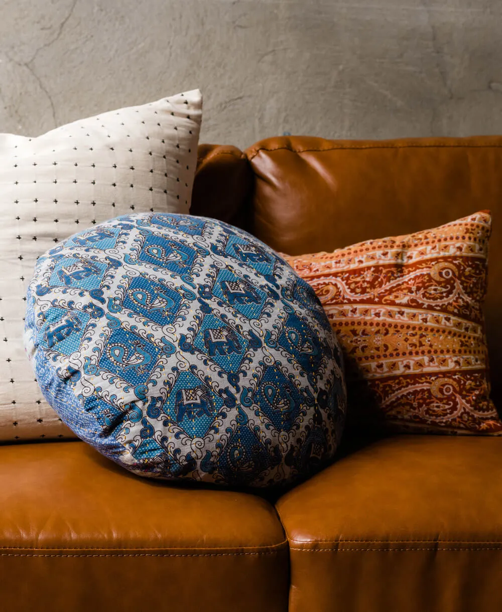 Kantha Round Pillow - No. 240304