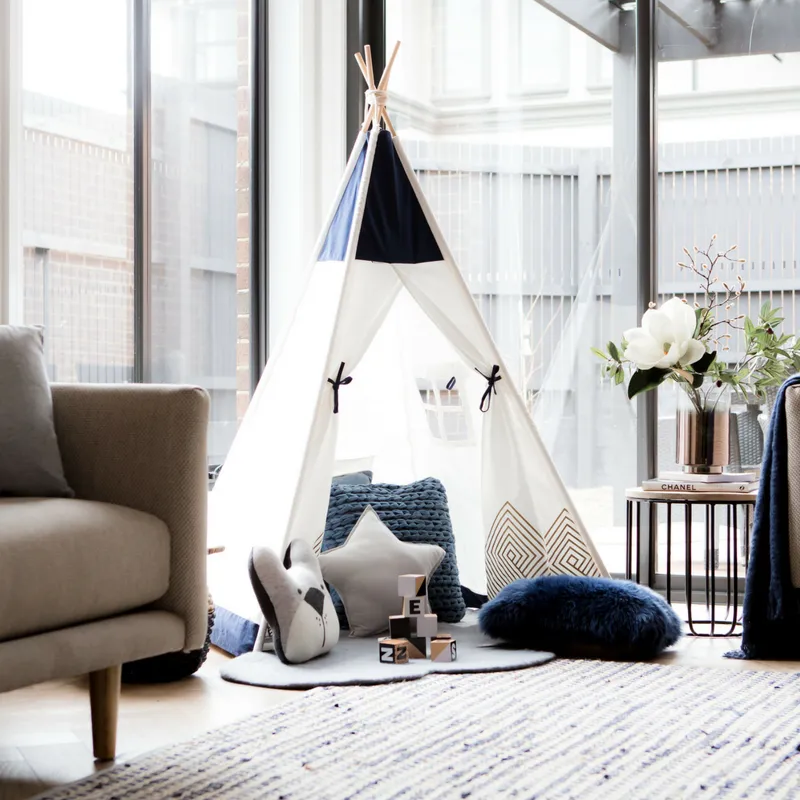 Kids Teepee Tent | Navy Blue