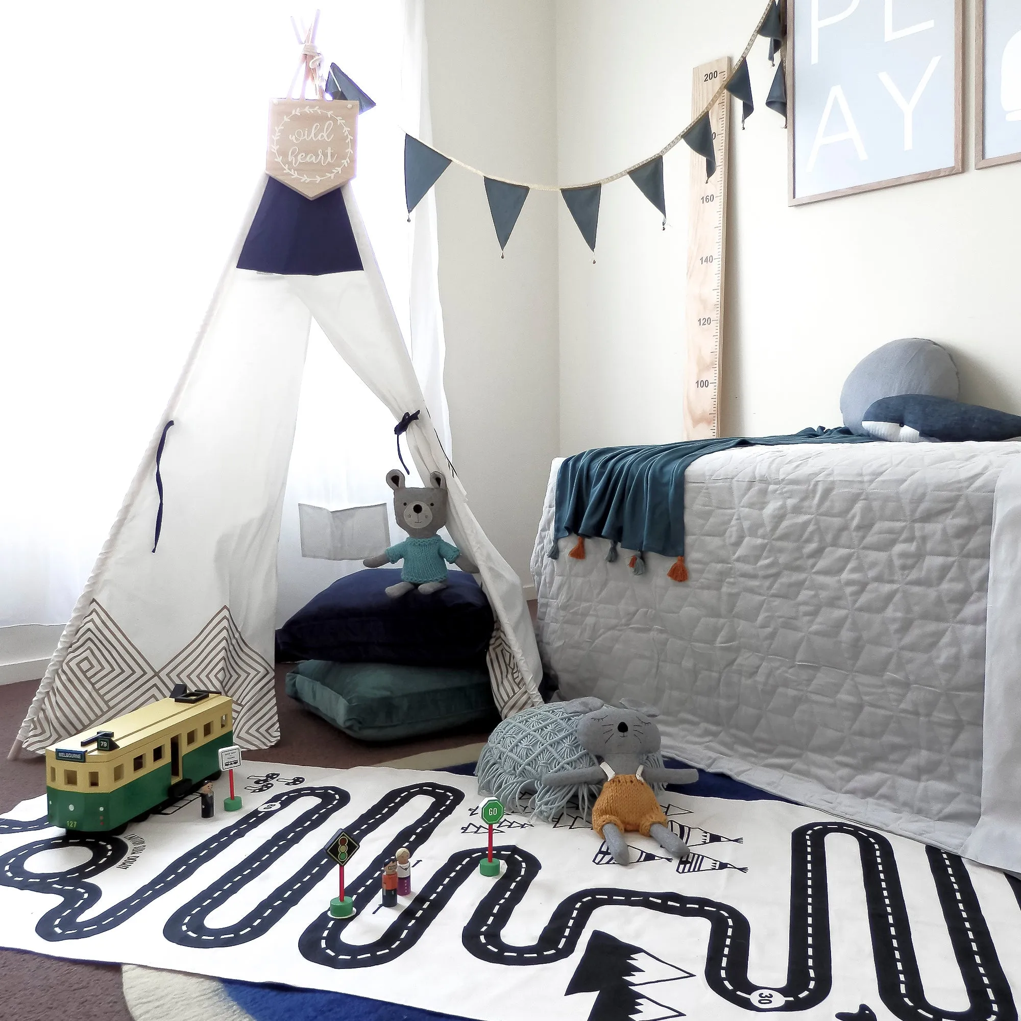 Kids Teepee Tent | Navy Blue