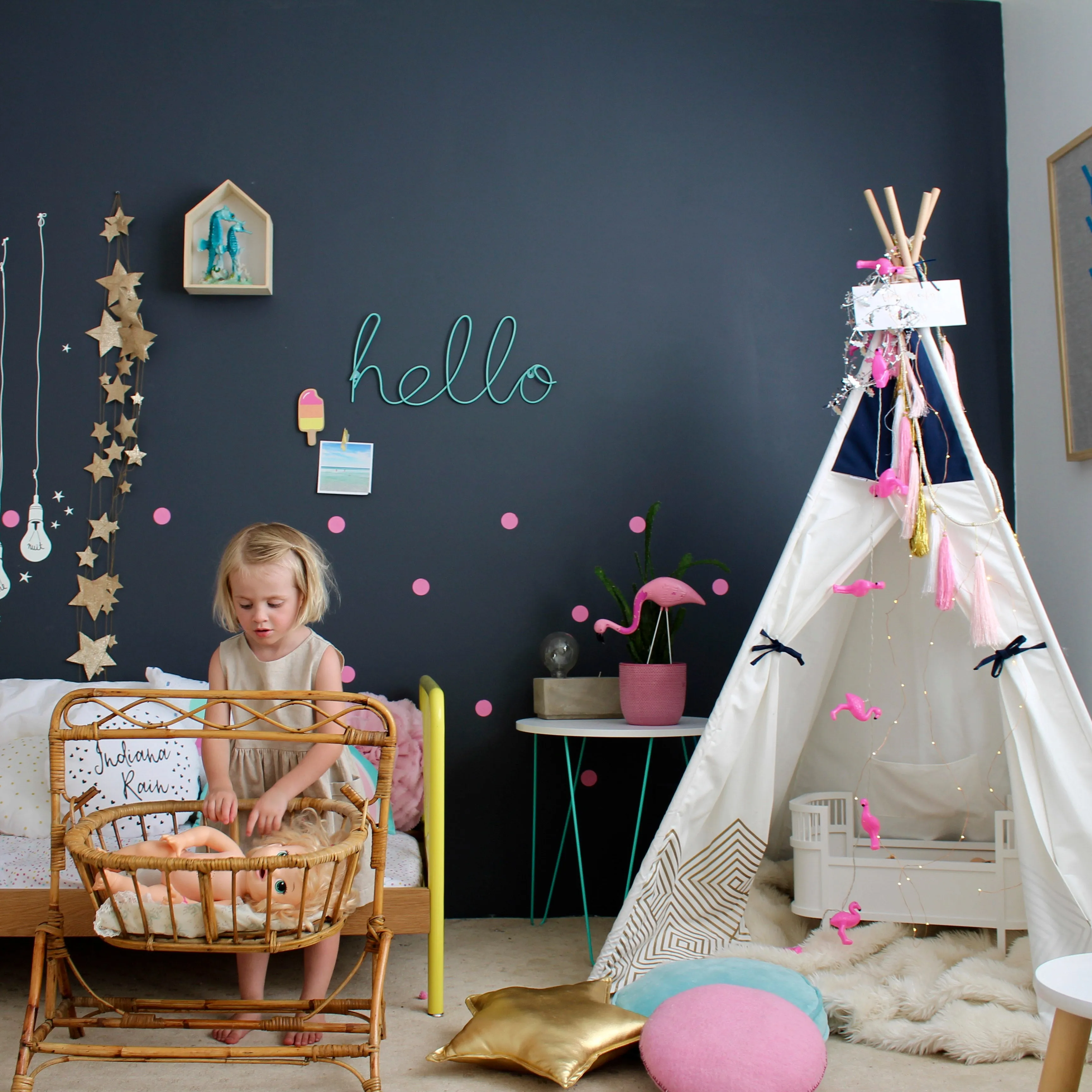 Kids Teepee Tent | Navy Blue