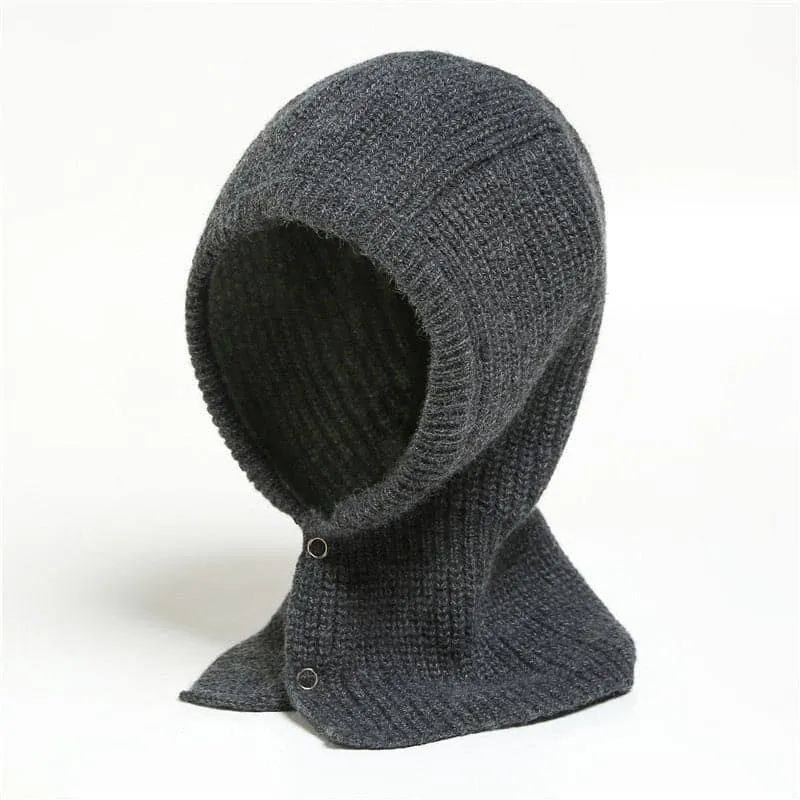 Knitted Cotton Cap Scarf - Fashionable Warmth and Versatility