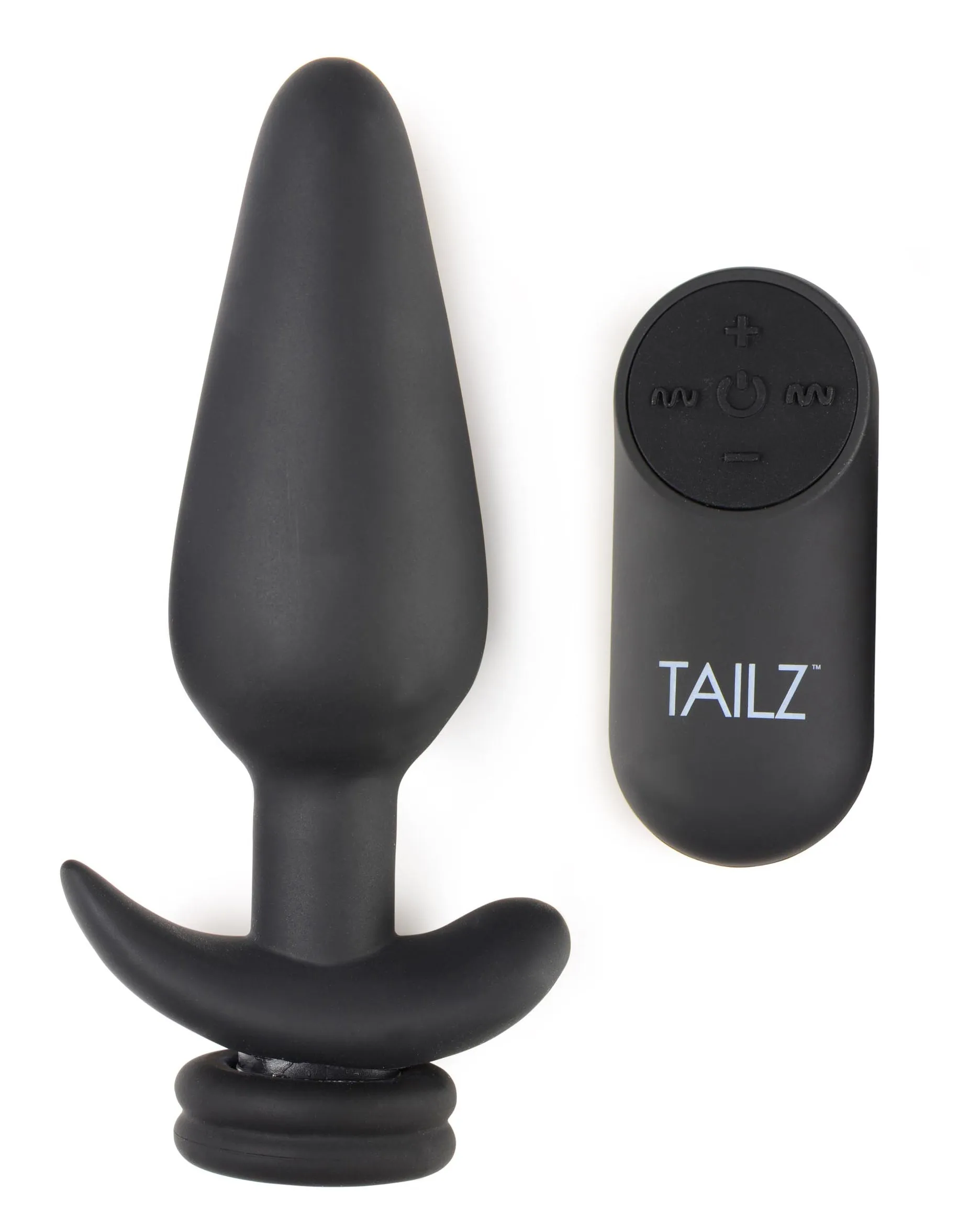 Large Vibrating Anal Plug With Interchangeable Fox Tail