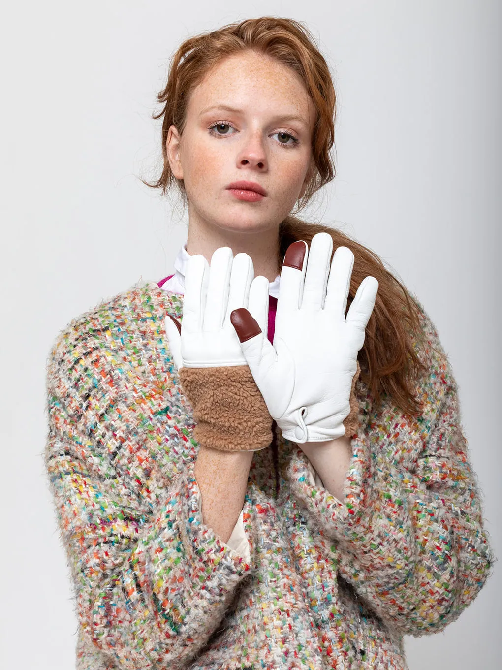 Leather and Shearling Gloves