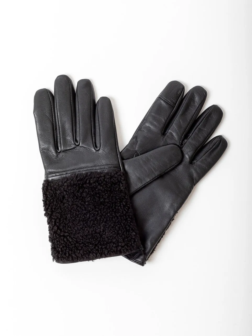 Leather and Shearling Gloves