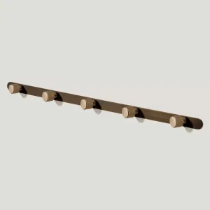 LENNON Metal Wall Mounted Coat Rack - Antique Brass