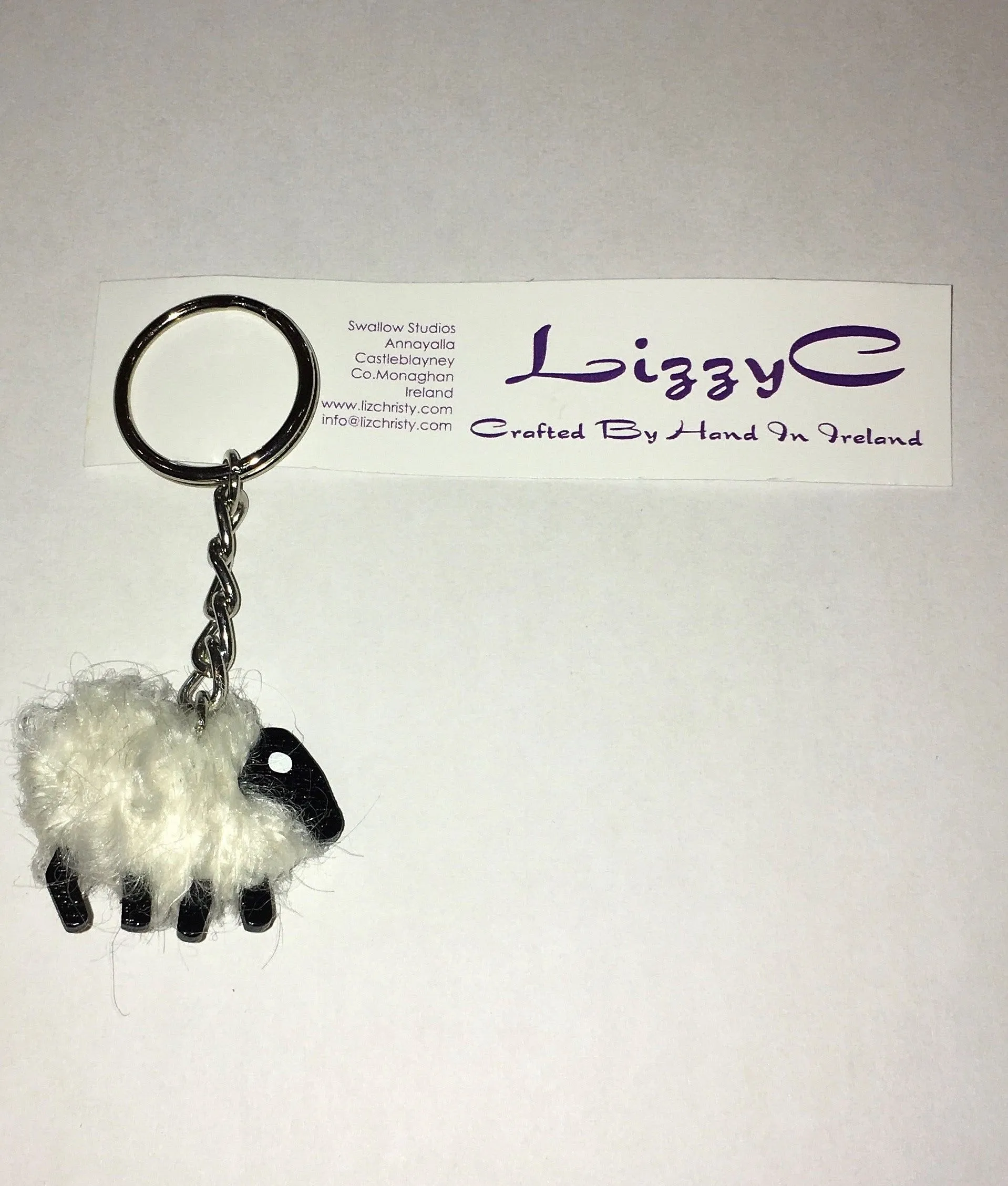 Lizzy C Sheep Keyring