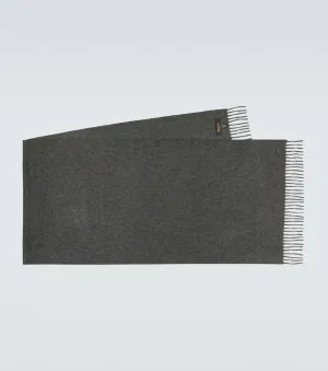 Loro Piana Large Cashmere Scarf, Gray