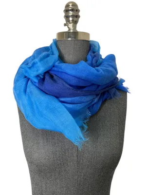 LORO PIANA Ombre Cashmere Fringe Trim Scarf