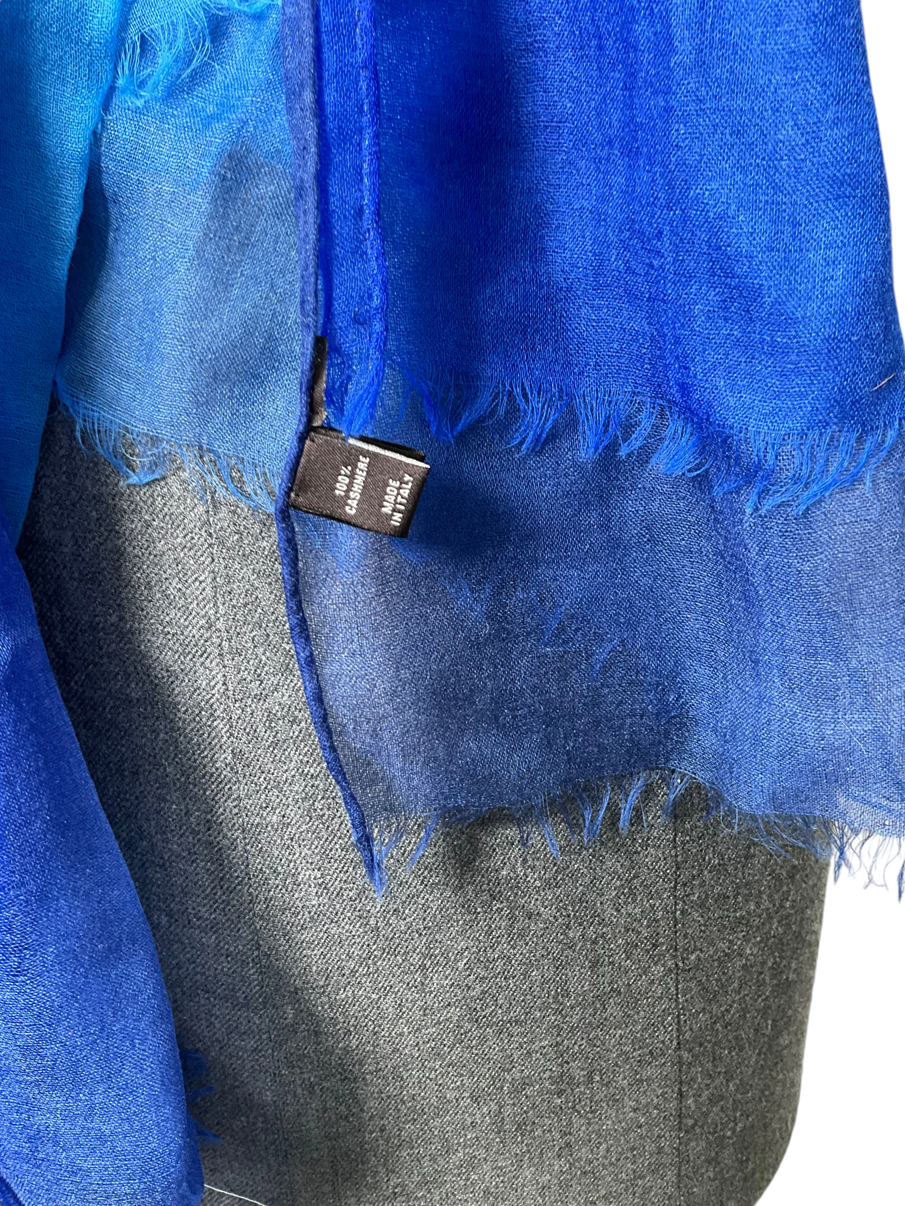 LORO PIANA Ombre Cashmere Fringe Trim Scarf