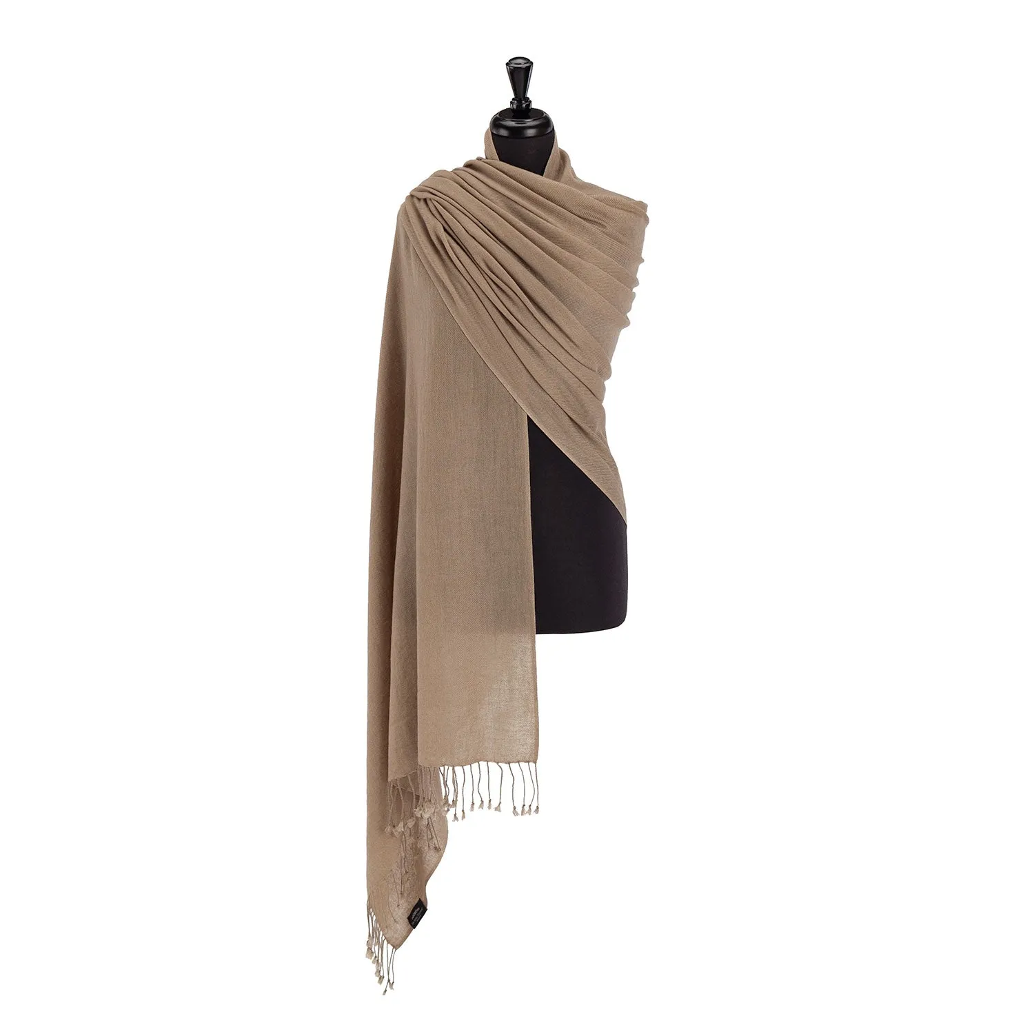 Luxury Pashmina Shawl Mushroom